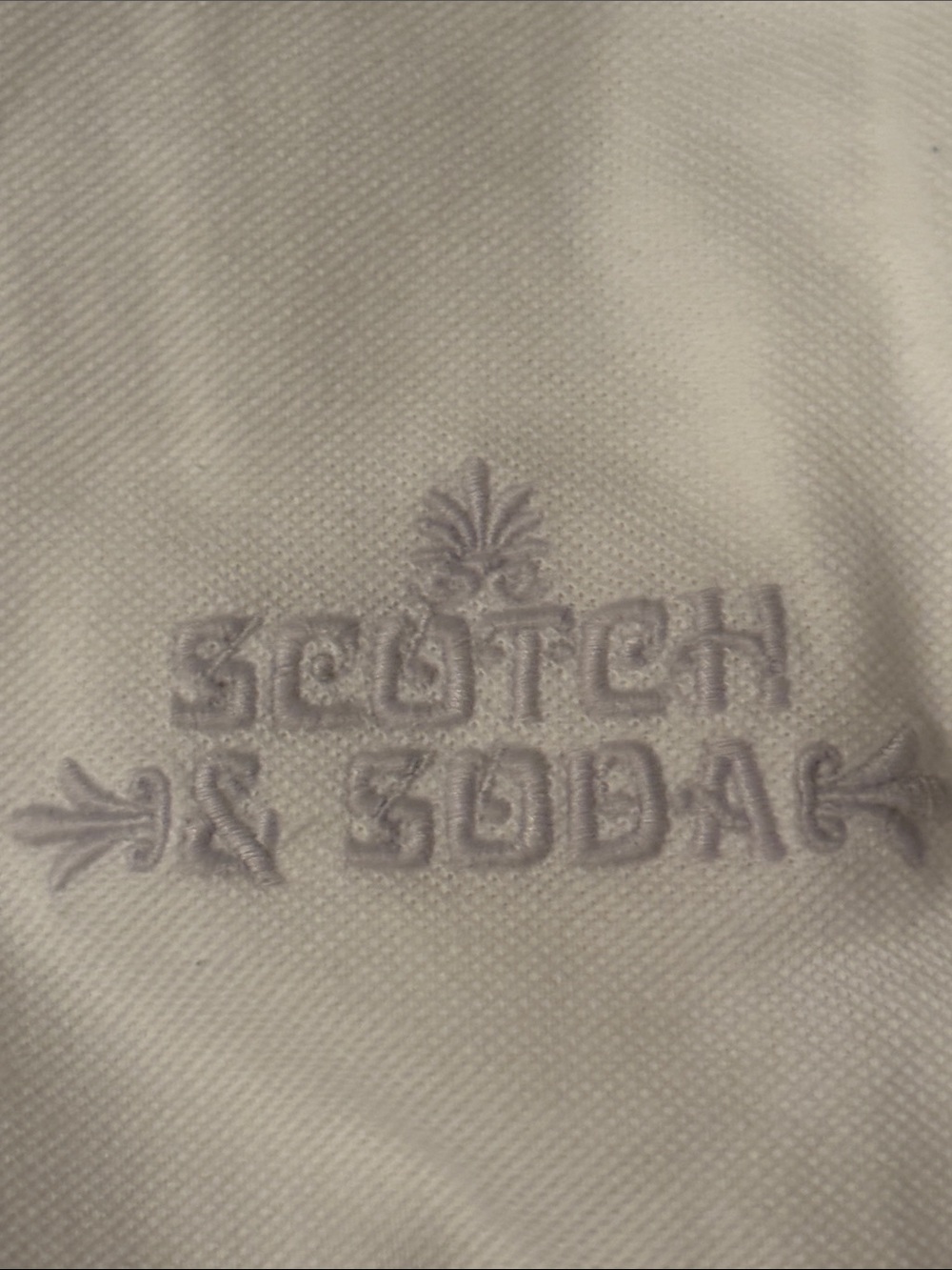 Scotch & Soda White Polo with Gray Accent - Picture 6 of 12